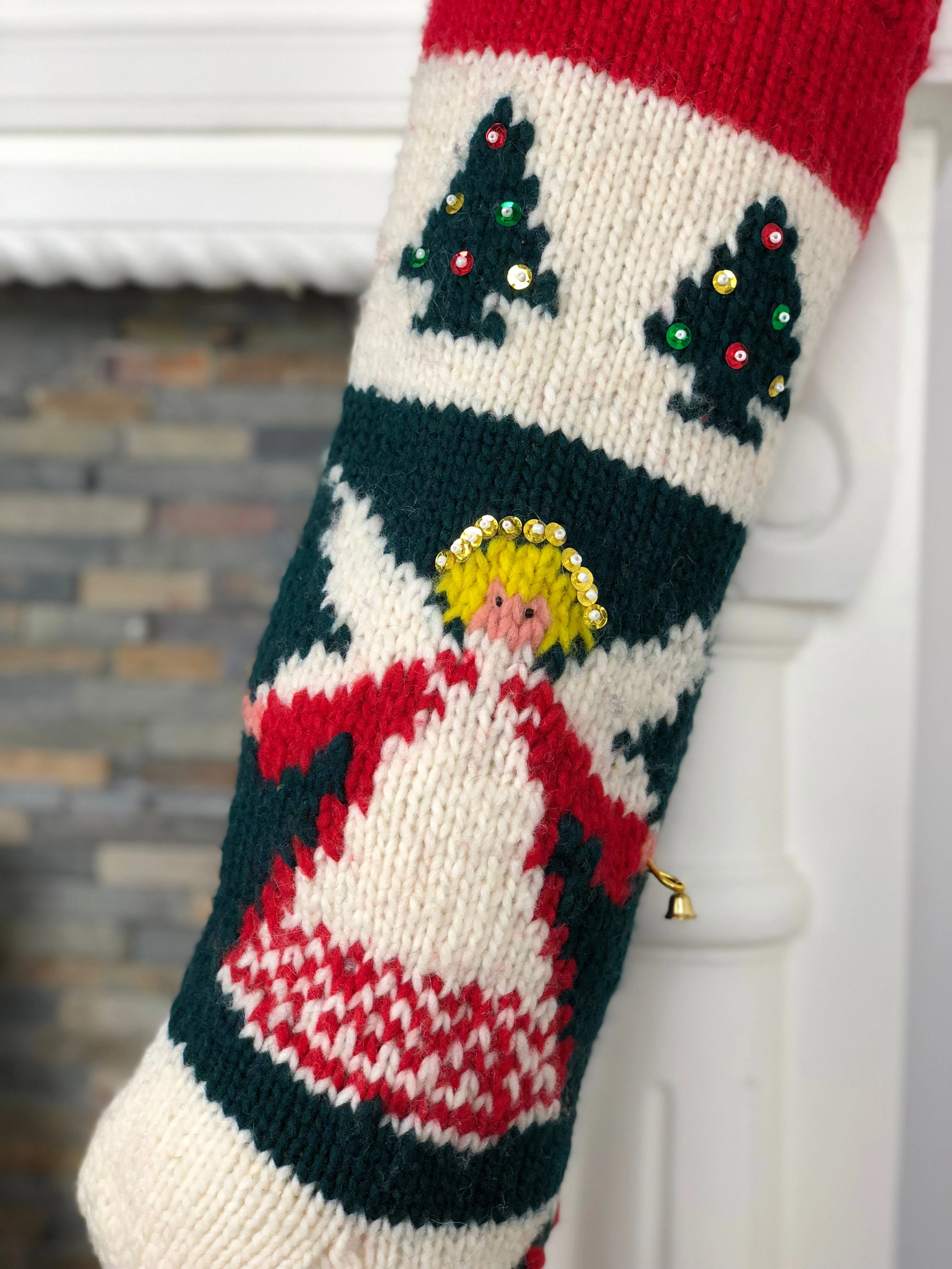 Handcrafted Bernat Angel Christmas Stocking – Make the Season Extra Special!